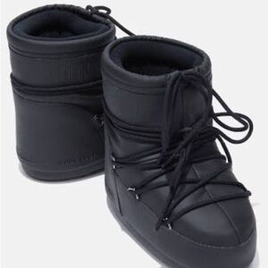Moon Boot Icon Low Rubber Boots Black | Women’s EU 39/41 US 8–9.5 | New